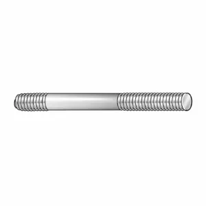 TE-CO 40956 Double End Threaded Stud, 3/4-10 Thread Size, 9 Inch Overall Length, 2Pk | AA9MPB 1DY89