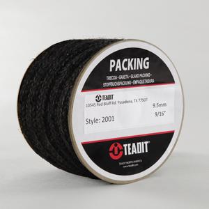 TEADIT P2001.14 Compression Packing Seal, 2001, 1/4 Inch Size, Graphite Yarn | CN7FKH