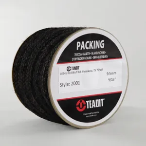 TEADIT P2001.38 Compression Packing Seal, 2001, 3/8 Inch Size, Graphite Yarn | CN7FKK