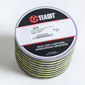 TEADIT P2017.1 Compression Packing Seal, 2017 1 Inch Size, Expanded PTFE with Graphite & Kevlar Corners | CN7FPX