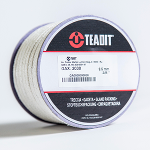 TEADIT P2030.916 Compression Packing Seal, 2030, 9/16 Inch Size, Meta-Aramid with PTFE Impregnation | CN7FRG