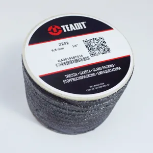 TEADIT P2202.916 Compression Packing Seal, 2202, 9/16 Inch Size, Foil Graphite with Carbon Corners | CN7FVK