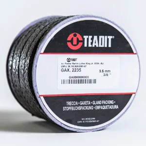 TEADIT P2235.38 Compression Packing Seal, 2235, 3/8 Inch Size, High Temperature Foil Graphite | CN7FWH