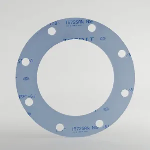 TEADIT CGF1572.018.14.300 Full Face Cut Gasket, Tealon 1572 San, 1/8 Inch Thickness, 14 Inch Size, 300# Class | CN7BAR