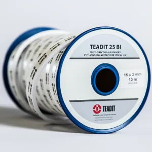 TEADIT SL25BI.25.112.14 Gasket Tape, 25Bi .250 Inch Thickness X 1-1/2 Inch X 25 Feet, Bi-Directional Expanded PTFE | CN7KTD