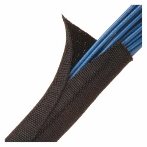 TECHFLEX F6W0.75BK10 Cable Sleeving, 3/4 Inch Inside Dia, 10 ft Length, Self Wrap, Fiberglass, Black | CU4ZBV 62WP45