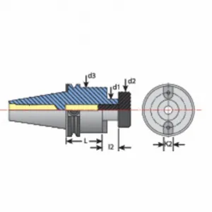 TECHNIKS 12HC0688 Face Mill Holder, Face Mill Arbor, 6 Inch Projection | CU6CZK 60AP52