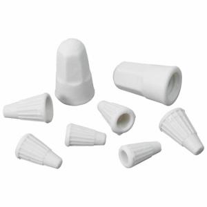 TEMPCO EHD-114-104 Keramik-Drahtverbinder, weiß, 18 AWG bis 14 AWG Twist-On-Drahtgrößenbereiche | CU6FFR 36D140