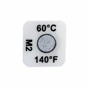 TEMPIL 26255 Non Reversible Temp Indicator, Vertical Strip, 1 Point, 140 Deg. F, 60 Deg. C, 210Pk | CJ2XKK 52HR27