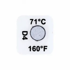 TEMPIL 26256 Non Reversible Temp Indicator, Vertical Strip, 1 Point, 160 Deg. F, 71 Deg. C, 210Pk | CJ2XJW 52HR28