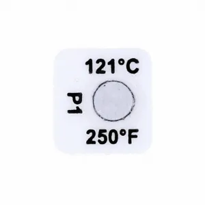 TEMPIL 26265 Non Reversible Temp Indicator, Vertical Strip, 1 Point, 250 Deg. F, 121 Deg. C, 210Pk | CJ2XKN 52HR34