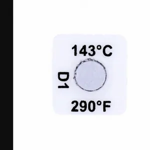 TEMPIL 26269 Non Reversible Temp Indicator, Vertical Strip, 1 Point, 290 Deg. F, 143 Deg. C, 210Pk | CJ2XKB 52HR35