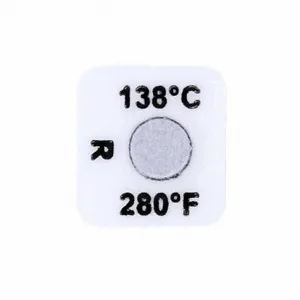 TEMPIL 26291 Non Reversible Temp Indicator, Vertical Strip, 1 Point, 280 Deg. F, 1000Pk | CJ2XKM 52HR44