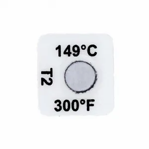 TEMPIL 26293 Non Reversible Temp Indicator, Vertical Strip, 1 Point, 300 Deg. F, 1000Pk | CJ2XKF 52HR46