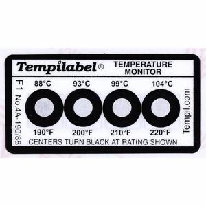 TEMPIL 26703 Non Reversible Temp Indicator, Vertical Strip, 4 Point, 190/200/210/220 Deg. F, 10Pk | CJ2XJT 52HR54