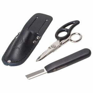 TEMPO COMMUNICATIONS PT-K01A Electrician Knife, Stainless Steel, Plastic, Black, Knife | CU6FGH 21TX87