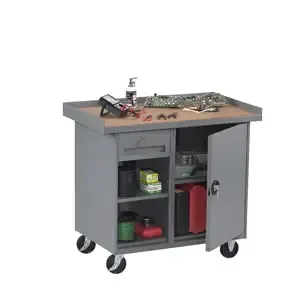 TENNSCO MB-2-2542 Mobile Workbench, Drawer, Cabinet, 42 x 25 x 36-1/4 Inch Size | CH3KNX