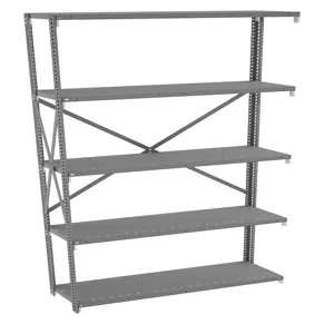 TENNSCO QOH5-3612AB Shelving Open Add Unit, 5 Shelf, 20 Gauge, 36 x 12 x 87 Inch Size | CH3HPX