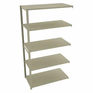 TENNSCO TO-5-4824-7 Boltless Shelving, Add-On, Medium-Duty, 48 Inch x 24 in, 90 Inch Overall Height, 5 Shelves | CU6FZM 45UW64