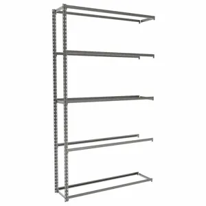 TENNSCO ZA7-4812A-5 Boltless Shelving, Add-On, Light-Duty, 48 Inch x 12 in, 84 Inch Overall Height, 5 Shelves | CU6FYB 36K413