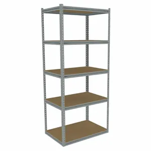 TENNSCO ZB7-3624S-5D Boltless Shelving, Starter, Medium-Duty, 36 Inch x 24 in, 84 Inch Height, 5 Shelves | CU6GCZ 36K421