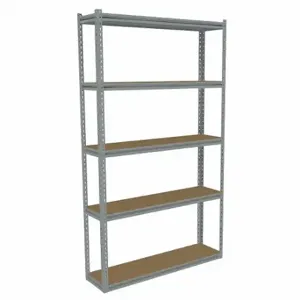 TENNSCO ZB7-4812S-5D Boltless Shelving, Starter, Medium-Duty, 48 Inch x 12 in, 84 Inch Height, 5 Shelves | CU6GDJ 36K423