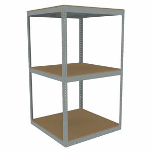 TENNSCO ZLC7-4848S-3D Boltless Shelving, Starter, Heavy-Duty, 48 Inch x 48 in, 84 Inch Overall Height, 3 Shelves | CU6GAF 36K285