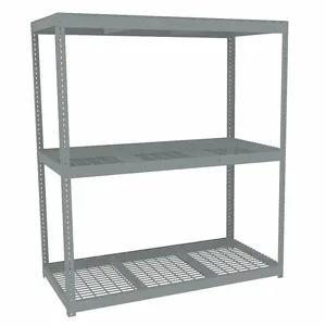 TENNSCO ZLC7-7236S-3W Boltless Shelving, Starter, Heavy-Duty, 72 Inch x 36 in, 84 Inch Overall Height, 3 Shelves | CU6GAY 36K342