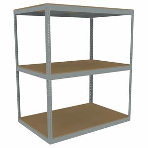 TENNSCO ZLC7-7248S-3D Boltless Shelving, Starter, Heavy-Duty, 72 Inch x 48 in, 84 Inch Overall Height, 3 Shelves | CU6GBF 36K299