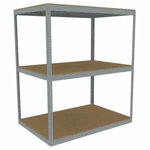 TENNSCO ZLC7-7248S-3D Boltless Shelving, Starter, Heavy-Duty, 72 Inch x 48 in, 84 Inch Overall Height, 3 Shelves | CU6GBF 36K299