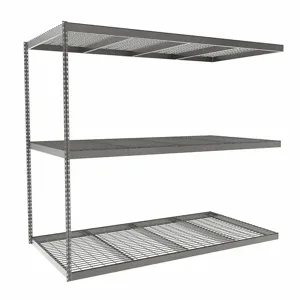 TENNSCO ZLC7-9648A-3W Boltless Shelving, Add-On, Heavy-Duty, 96 Inch x 48 in, 84 Inch Overall Height, 3 Shelves | CU6FXT 36K363