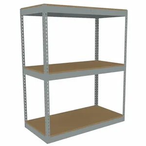 TENNSCO ZLE5-4824S-3D Boltless Shelving, Starter, Heavy-Duty, 48 Inch x 24 in, 60 Inch Overall Height, 3 Shelves | CU6FZU 36K287