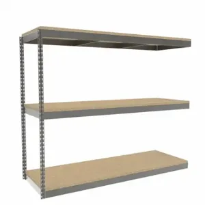 TENNSCO ZLE5-7224A-3D Boltless Shelving, Add-On, Heavy-Duty, 72 Inch x 24 in, 60 Inch Overall Height, 3 Shelves | CU6FVX 36K303