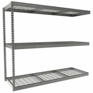 TENNSCO ZLE5-7224A-3W Boltless Shelving, Add-On, Heavy-Duty, 72 Inch x 24 in, 60 Inch Overall Height, 3 Shelves | CU6FVV 36K347