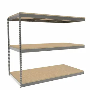 TENNSCO ZLE5-7236A-3D Boltless Shelving, Add-On, Heavy-Duty, 72 Inch x 36 in, 60 Inch Overall Height, 3 Shelves | CU6FWE 36K305