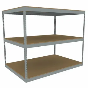 TENNSCO ZLE5-7248S-3D Boltless Shelving, Starter, Heavy-Duty, 72 Inch x 48 in, 60 Inch Overall Height, 3 Shelves | CU6GBE 36K306