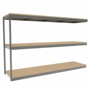 TENNSCO ZLE5-9624A-3D Boltless Shelving, Add-On, Heavy-Duty, 96 Inch x 24 in, 60 Inch Overall Height, 3 Shelves | CU6FWY 36K319