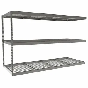 TENNSCO ZLE5-9636A-3W Boltless Shelving, Add-On, Heavy-Duty, 96 Inch x 36 in, 60 Inch Overall Height, 3 Shelves | CU6FXE 36K367