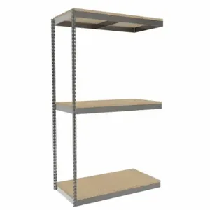 TENNSCO ZLE7-4824A-3D Boltless Shelving, Add-On, Heavy-Duty, 48 Inch x 24 in, 84 Inch Overall Height, 3 Shelves | CU6FVF 36K290