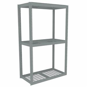 TENNSCO ZLE7-4824S-3W Boltless Shelving, Starter, Heavy-Duty, 48 Inch x 24 in, 84 Inch Overall Height, 3 Shelves | CU6FZV 36K334