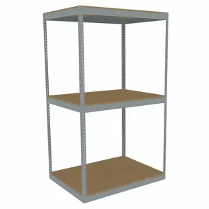 TENNSCO ZLE7-4836S-3D Boltless Shelving, Starter, Heavy-Duty, 48 Inch x 36 in, 84 Inch Overall Height, 3 Shelves | CU6GAE 36K291