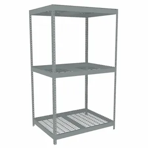 TENNSCO ZLE7-4836S-3W Boltless Shelving, Starter, Heavy-Duty, 48 Inch x 36 in, 84 Inch Overall Height, 3 Shelves | CU6GAA 36K336