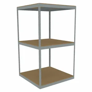 TENNSCO ZLE7-4848S-3D Boltless Shelving, Starter, Heavy-Duty, 48 Inch x 48 in, 84 Inch Overall Height, 3 Shelves | CU6GAH 36K293