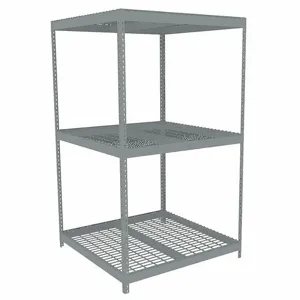 TENNSCO ZLE7-4848S-3W Boltless Shelving, Starter, Heavy-Duty, 48 Inch x 48 in, 84 Inch Overall Height, 3 Shelves | CU6GAG 36K338