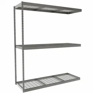 TENNSCO ZLE7-7224A-3W Boltless Shelving, Add-On, Heavy-Duty, 72 Inch x 24 in, 84 Inch Overall Height, 3 Shelves | CU6FVZ 36K353