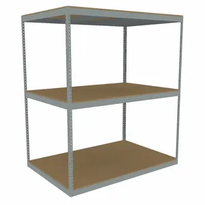 TENNSCO ZLE7-7248S-3D Boltless Shelving, Starter, Heavy-Duty, 72 Inch x 48 in, 84 Inch Overall Height, 3 Shelves | CU6GBK 36K312