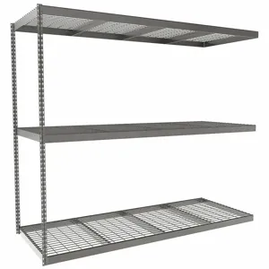 TENNSCO ZLE7-9636A-3W Boltless Shelving, Add-On, Heavy-Duty, 96 Inch x 36 in, 84 Inch Overall Height, 3 Shelves | CU6FXK 36K373