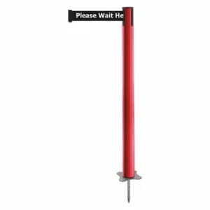 TENSABARRIER 884-21-MAX-BCX-C Spike Post, Plastic, Red, 43 Inch Post Height, 2 1/2 Inch Post Dia, Stake, Unfinished | CU6JUE 409Y49