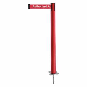 TENSABARRIER 884-21-MAX-RAX-C Spike Post, Plastic, Red, 43 Inch Post Height, 2 1/2 Inch Post Dia, Stake, Unfinished | CU6JUV 409Y51