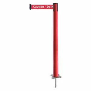 TENSABARRIER 884-21-MAX-RGX-C Spike Post, Plastic, Red, 43 Inch Post Height, 2 1/2 Inch Post Dia, Stake, Unfinished | CU6JUF 409Y53